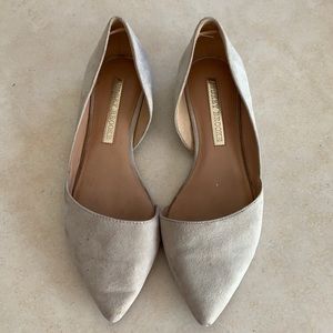 Audrey Brooke bone suede flats. Some loving wear. Size 7.5. Your new go-tos!